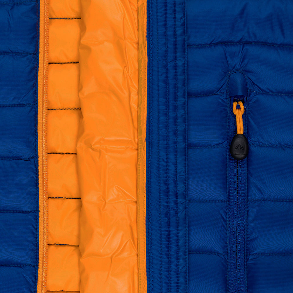 Fjern - Mens Aktiv Down Gilet (Electric/Sunshine) | Gear up your alpine performance with the Aktiv Gilet, a versatile and lightweight insulated layer that offers core warmth without the bulk