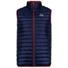 Fjern - Mens Aktiv Down Gilet (Navy/Rust) | Gear up your alpine performance with the Aktiv Gilet, a versatile and lightweight insulated layer that offers core warmth without the bulk