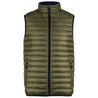 Fjern - Mens Aktiv Down Gilet (Olive/Navy) | Gear up your alpine performance with the Aktiv Gilet, a versatile and lightweight insulated layer that offers core warmth without the bulk