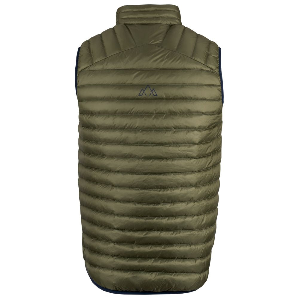 Fjern - Mens Aktiv Down Gilet (Olive/Navy) | Gear up your alpine performance with the Aktiv Gilet, a versatile and lightweight insulated layer that offers core warmth without the bulk