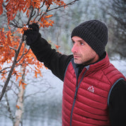 Fjern - Mens Aktiv Down Gilet (Rust/Charcoal) | Gear up your alpine performance with the Aktiv Gilet, a versatile and lightweight insulated layer that offers core warmth without the bulk