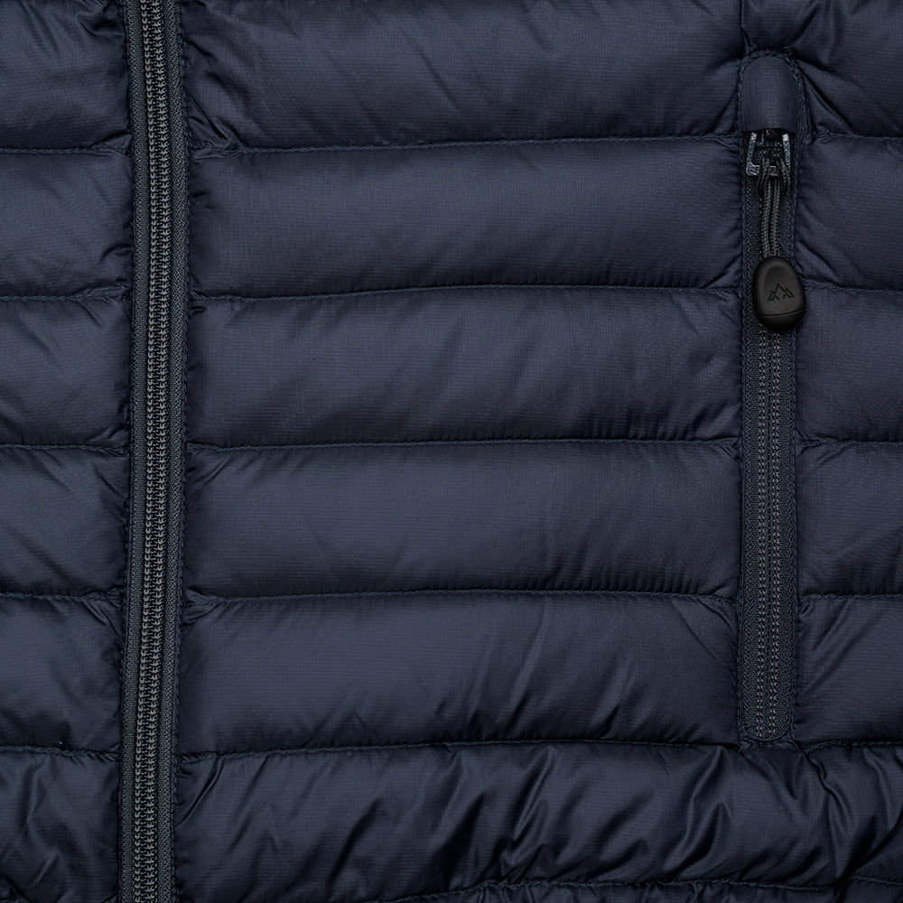 Fjern - Mens Aktiv Down Gilet (Storm Grey/Charcoal) | Gear up your alpine performance with the Aktiv Gilet, a versatile and lightweight insulated layer that offers core warmth without the bulk
