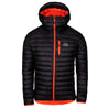 Fjern - Mens Aktiv Down Hooded Jacket (Black/Orange) | Venture further with the Aktiv, a versatile and lightweight insulated layer that offers exceptional warmth in a compact package