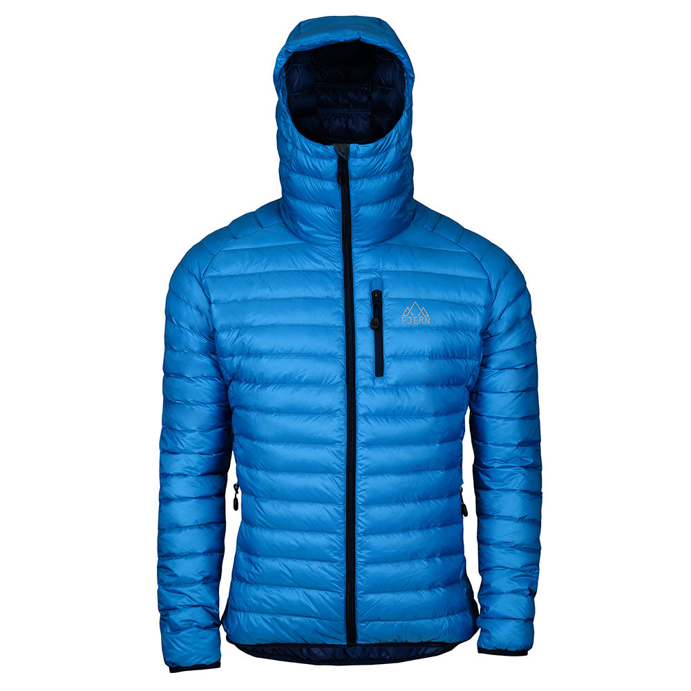Fjern - Mens Aktiv Down Hooded Jacket (Cobalt/Navy) | Venture further with the Aktiv, a versatile and lightweight insulated layer that offers exceptional warmth in a compact package
