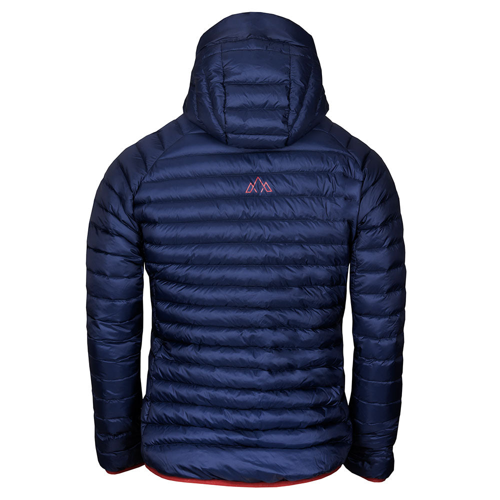 Fjern - Mens Aktiv Down Hooded Jacket (Navy/Rust) | Venture further with the Aktiv, a versatile and lightweight insulated layer that offers exceptional warmth in a compact package