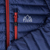 Fjern - Mens Aktiv Down Hooded Jacket (Navy/Rust) | Venture further with the Aktiv, a versatile and lightweight insulated layer that offers exceptional warmth in a compact package