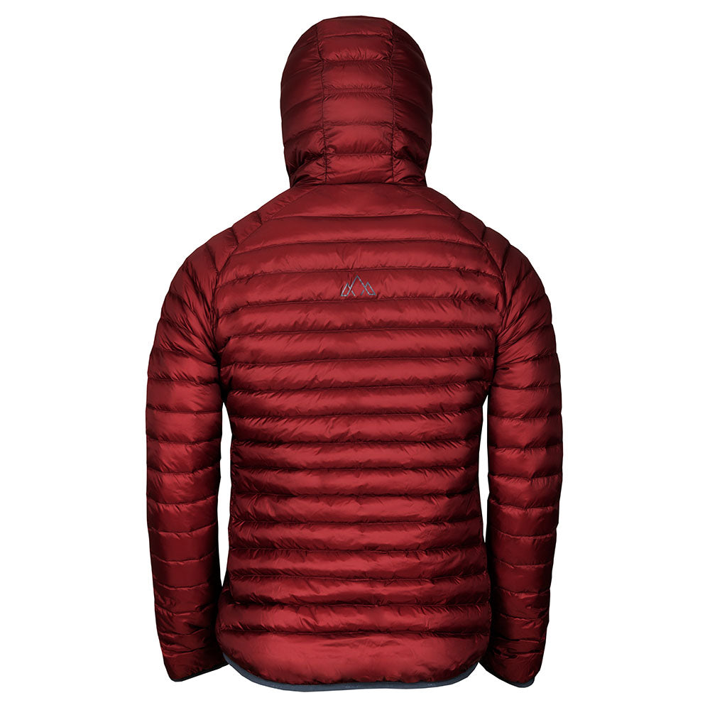 Fjern - Mens Aktiv Down Hooded Jacket (Rust/Charcoal) | Venture further with the Aktiv, a versatile and lightweight insulated layer that offers exceptional warmth in a compact package