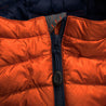 Fjern - Mens Aktiv Down Hooded Jacket (Burnt Orange/Navy) | Venture further with the Aktiv, a versatile and lightweight insulated layer that offers exceptional warmth in a compact package