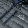 Fjern - Mens Aktiv Down Hooded Jacket (Charcoal/Navy) | Venture further with the Aktiv, a versatile and lightweight insulated layer that offers exceptional warmth in a compact package