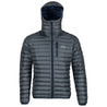 Fjern - Mens Aktiv Down Hooded Jacket (Charcoal/Navy) | Venture further with the Aktiv, a versatile and lightweight insulated layer that offers exceptional warmth in a compact package