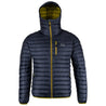 Fjern - Mens Aktiv Down Hooded Jacket (Storm Grey/Lime) | Venture further with the Aktiv, a versatile and lightweight insulated layer that offers exceptional warmth in a compact package