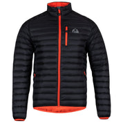 Fjern - Mens Aktiv Down Hoodless Jacket (Black/Orange) | Venture further with the Aktiv, a versatile and lightweight insulated layer that offers exceptional warmth in a compact package