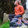 Fjern - Mens Aktiv Down Hoodless Jacket (Burnt Orange/Navy) | Venture further with the Aktiv, a versatile and lightweight insulated layer that offers exceptional warmth in a compact package