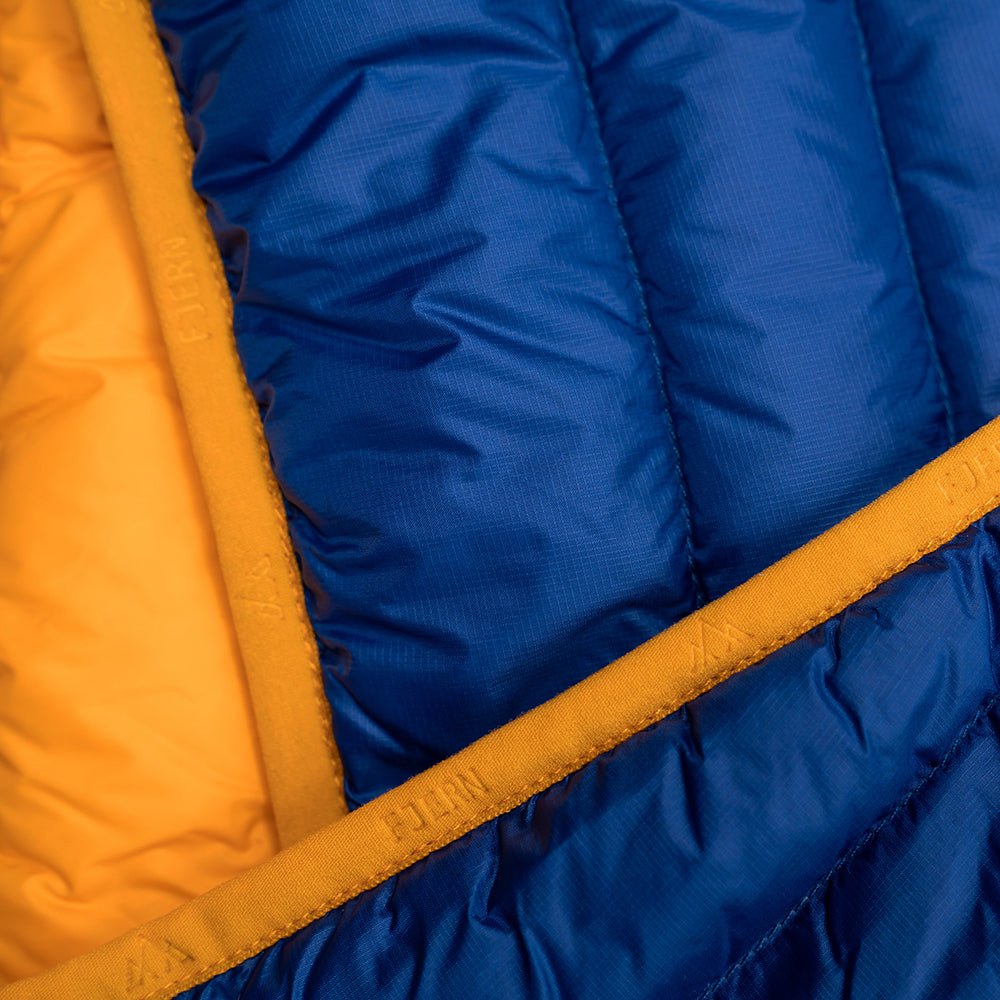 Fjern - Mens Aktiv Down Hoodless Jacket (Electric/Sunshine) | Venture further with the Aktiv, a versatile and lightweight insulated layer that offers exceptional warmth in a compact package