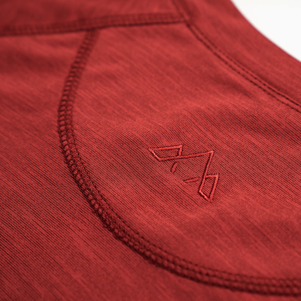 Fjern - Mens Andas Crew (Rust) | Find comfort and performance with our lightweight technical short sleeve crew, crafted from innovative S