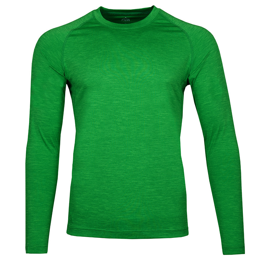 Fjern - Mens Andas Long Sleeve Crew (Green) | Our lightweight technical long sleeve crew is crafted from S