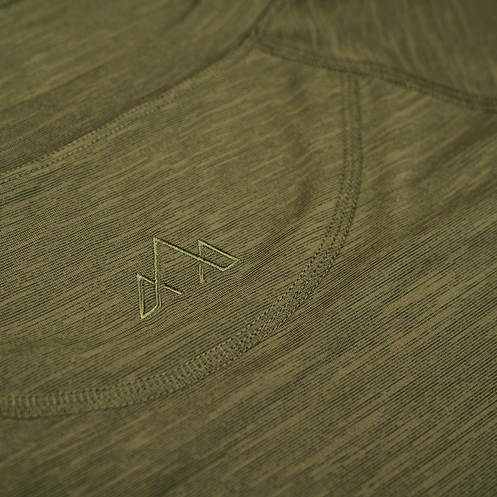 Fjern - Mens Andas Long Sleeve Crew (Olive) | Our lightweight technical long sleeve crew is crafted from S