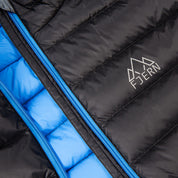 Fjern - Mens Arktis Down Gilet (Black/Cobalt) | Designed to provide core warmth without the weight, this gilet features a clean, sleeveless design for unrestrictive movement during active pursuits