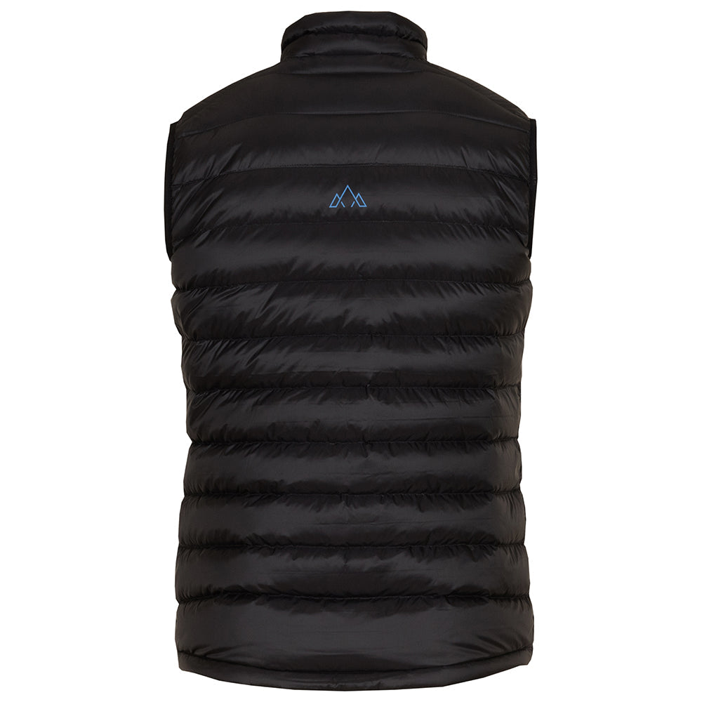 Fjern - Mens Arktis Down Gilet (Black/Cobalt) | Designed to provide core warmth without the weight, this gilet features a clean, sleeveless design for unrestrictive movement during active pursuits