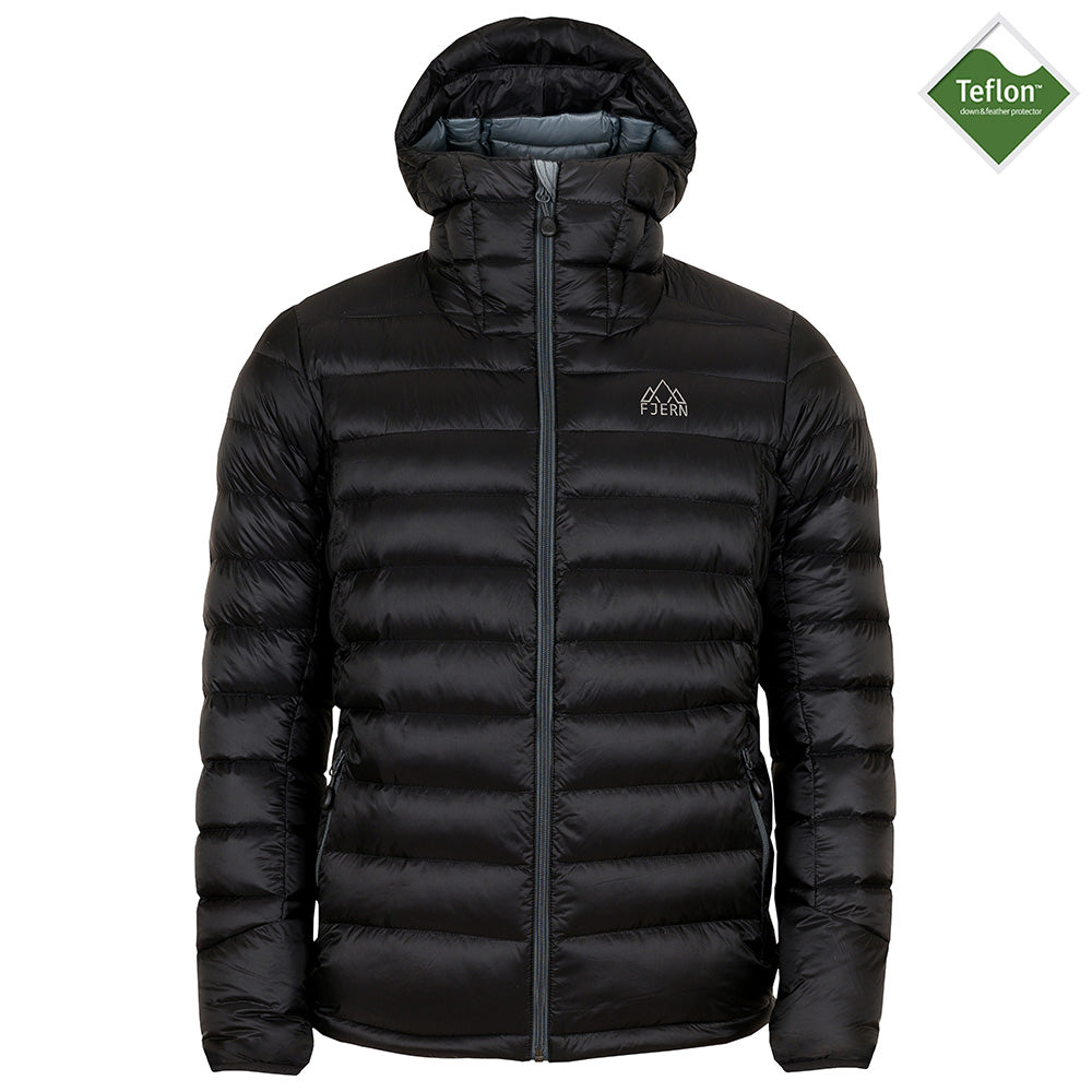 Fjern - Mens Arktis Down Hooded Jacket (Black/Charcoal)