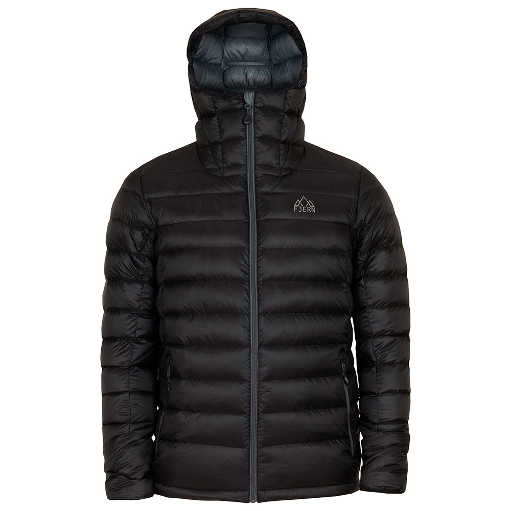 Fjern - Mens Arktis Down Hooded Jacket (Black/Charcoal) | The Arktis is an incredibly versatile insulated layer that stands strong in brutal conditions