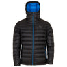 Fjern - Mens Arktis Down Hooded Jacket (Black/Cobalt) | The Arktis is an incredibly versatile insulated layer that stands strong in brutal conditions