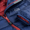 Fjern - Mens Arktis Down Hooded Jacket (Navy/Rust) | The Arktis is an incredibly versatile insulated layer that stands strong in brutal conditions