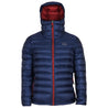 Fjern - Mens Arktis Down Hooded Jacket (Navy/Rust) | The Arktis is an incredibly versatile insulated layer that stands strong in brutal conditions