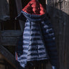 Fjern - Mens Arktis Down Hooded Jacket (Navy/Rust) | The Arktis is an incredibly versatile insulated layer that stands strong in brutal conditions