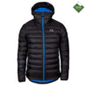 Fjern - Mens Arktis II Down Hooded Jacket (Black/Cobalt) | The Arktis II is an incredibly versatile insulated layer that stands strong in brutal conditions