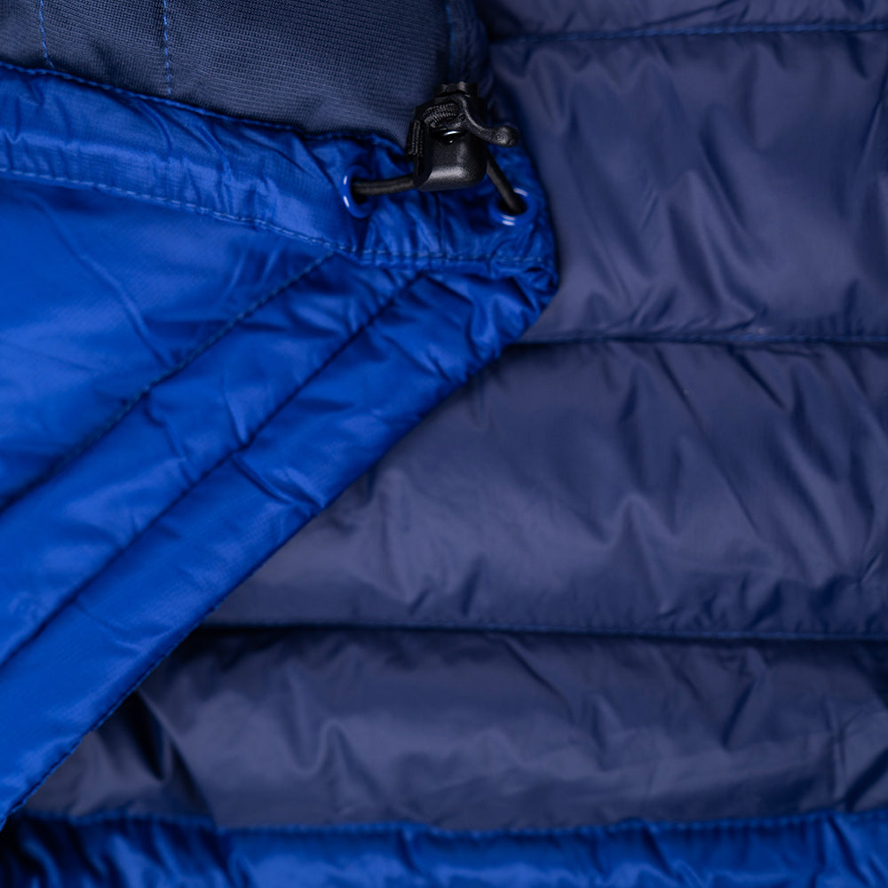 Fjern - Mens Arktis II Down Hooded Jacket (Electric/Navy) | The Arktis II is an incredibly versatile insulated layer that stands strong in brutal conditions