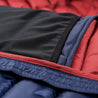 Fjern - Mens Arktis II Down Hooded Jacket (Navy/Rust) | The Arktis II is an incredibly versatile insulated layer that stands strong in brutal conditions