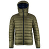 Fjern - Mens Arktis II Down Hooded Jacket (Olive/Navy) | The Arktis II is an incredibly versatile insulated layer that stands strong in brutal conditions