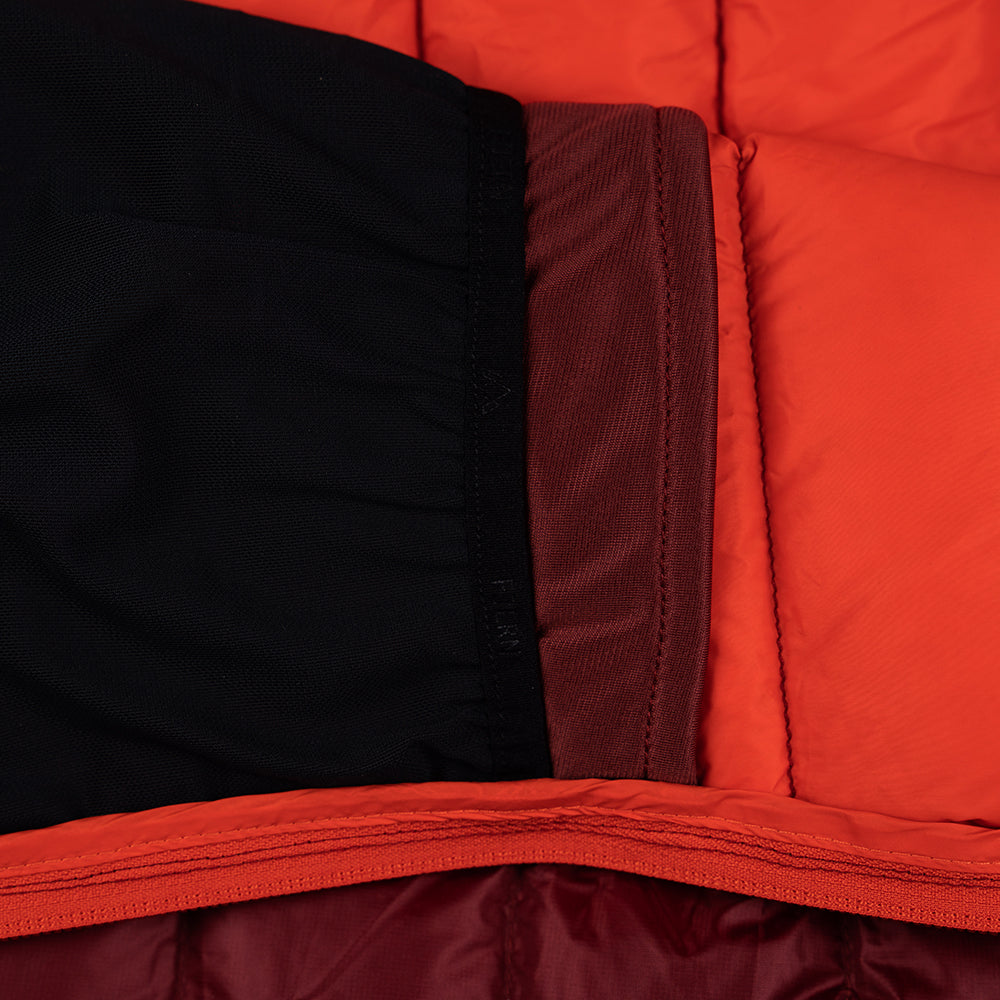 Fjern - Mens Arktis II Down Hooded Jacket (Rust/Orange) | The Arktis II is an incredibly versatile insulated layer that stands strong in brutal conditions