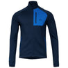 Fjern - Mens Bresprekk Full Zip Fleece (Navy/Cobalt) | Designed for the unpredictable alpine conditions, the Bresprekk features Thermal Stretch Grid Fleece that offers exceptional warmth, breathability, and a comfortable fit