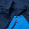 Fjern - Mens Bresprekk Full Zip Fleece (Navy/Cobalt) | Designed for the unpredictable alpine conditions, the Bresprekk features Thermal Stretch Grid Fleece that offers exceptional warmth, breathability, and a comfortable fit