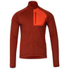 Fjern - Mens Bresprekk Full Zip Fleece (Spice/Orange) | Designed for the unpredictable alpine conditions, the Bresprekk features Thermal Stretch Grid Fleece that offers exceptional warmth, breathability, and a comfortable fit