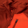 Fjern - Mens Bresprekk Full Zip Fleece (Spice/Orange) | Designed for the unpredictable alpine conditions, the Bresprekk features Thermal Stretch Grid Fleece that offers exceptional warmth, breathability, and a comfortable fit