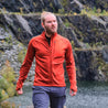 Fjern - Mens Bresprekk Full Zip Fleece (Spice/Orange) | Designed for the unpredictable alpine conditions, the Bresprekk features Thermal Stretch Grid Fleece that offers exceptional warmth, breathability, and a comfortable fit