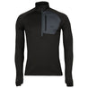 Fjern - Mens Bresprekk Half Zip Grid Fleece (Black/Charcoal) | Designed to meet the demands of ever-changing alpine conditions, the Bresprekk functions as both a winter baselayer and a lightweight midlayer