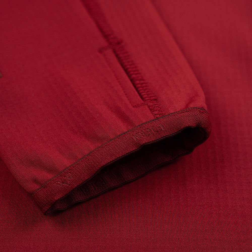 Fjern - Mens Bresprekk Half Zip Grid Fleece (Raspberry Red/Rust)