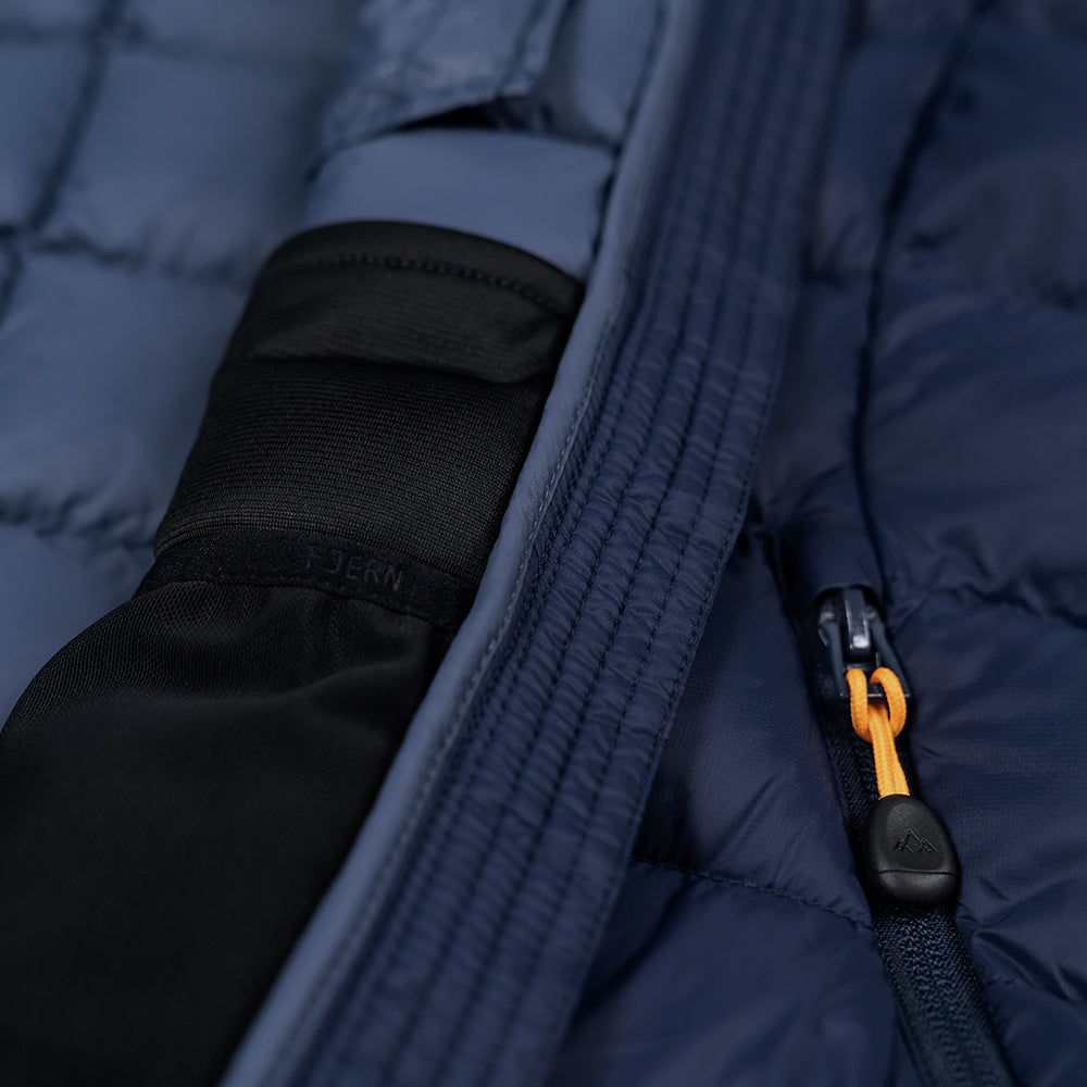 Fjern - Mens Eldur Eco Insulated Jacket (Navy) | The Eldur Jacket is your essential lightweight, warm, and sustainable choice for outdoor adventures