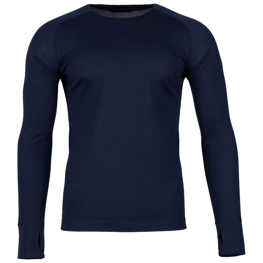 Fjern - Mens Första Merino Blend Long Sleeve Crew Baselayer (Navy) | Explore the outdoors with the Första, a versatile and lightweight technical crew top designed for the active adventurer