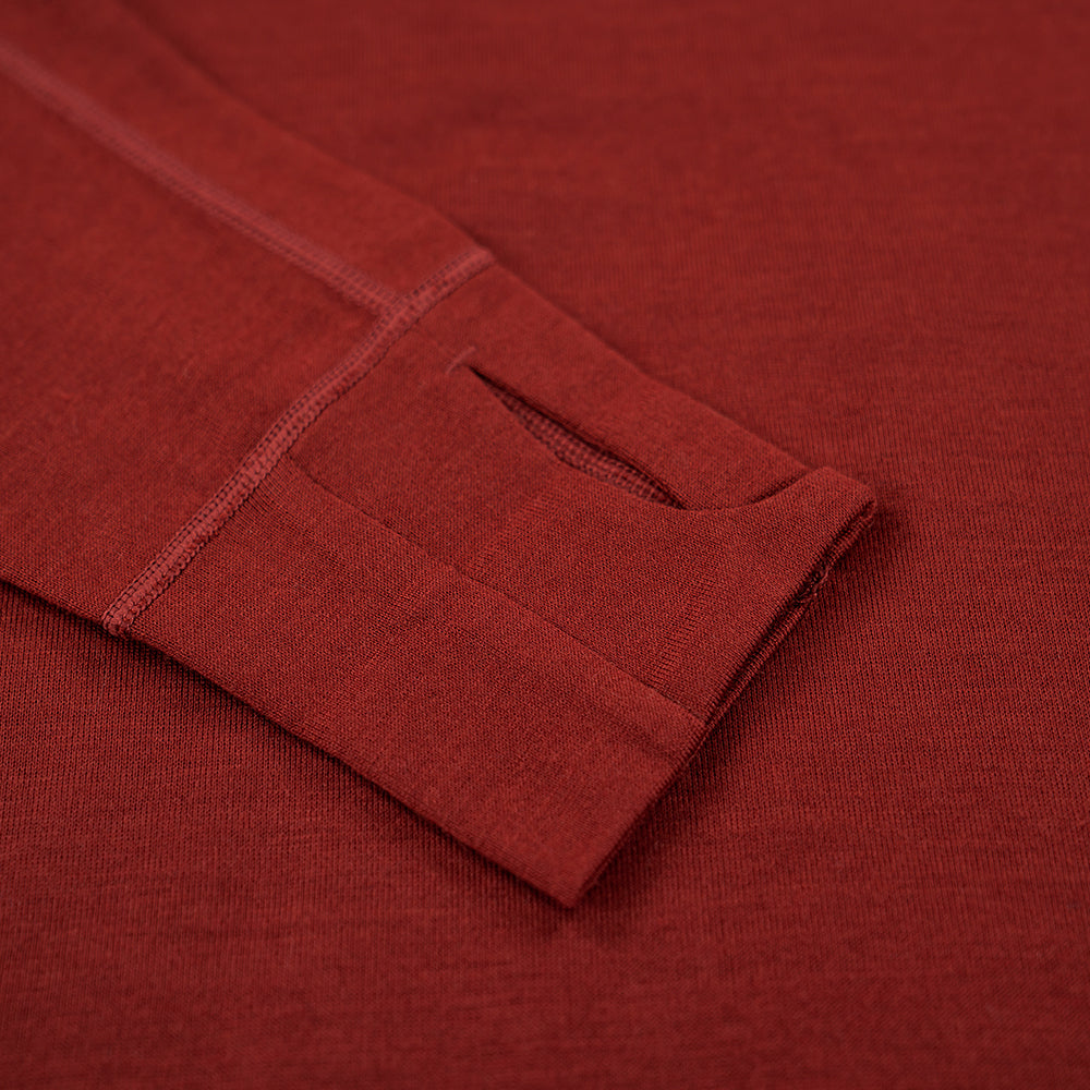 Fjern - Mens Första Merino Blend Long Sleeve Crew Baselayer (Rust) | Explore the outdoors with the Första, a versatile and lightweight technical crew top designed for the active adventurer