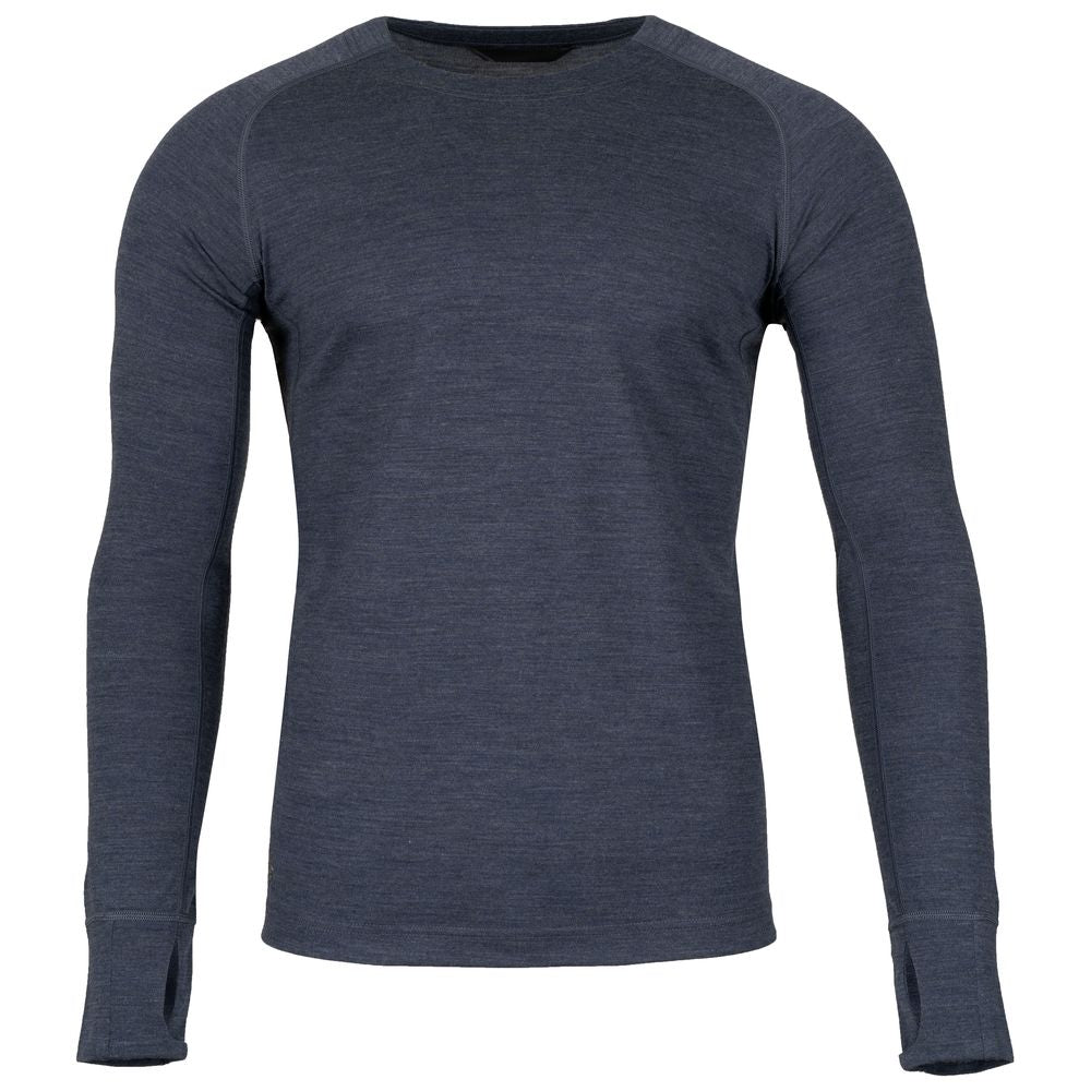 Fjern - Mens Första Merino Blend Long Sleeve Crew Baselayer (Storm Grey) | Explore the outdoors with the Första, a versatile and lightweight technical crew top designed for the active adventurer