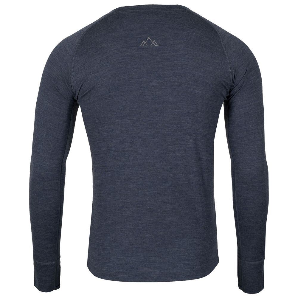 Fjern - Mens Första Merino Blend Long Sleeve Crew Baselayer (Storm Grey) | Explore the outdoors with the Första, a versatile and lightweight technical crew top designed for the active adventurer