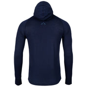 Fjern - Mens Första Merino Blend Long Sleeve Hoodie Baselayer (Navy) | Embark on your next adventure with the Första Hoodie, a lightweight and high-performance technical hoodie