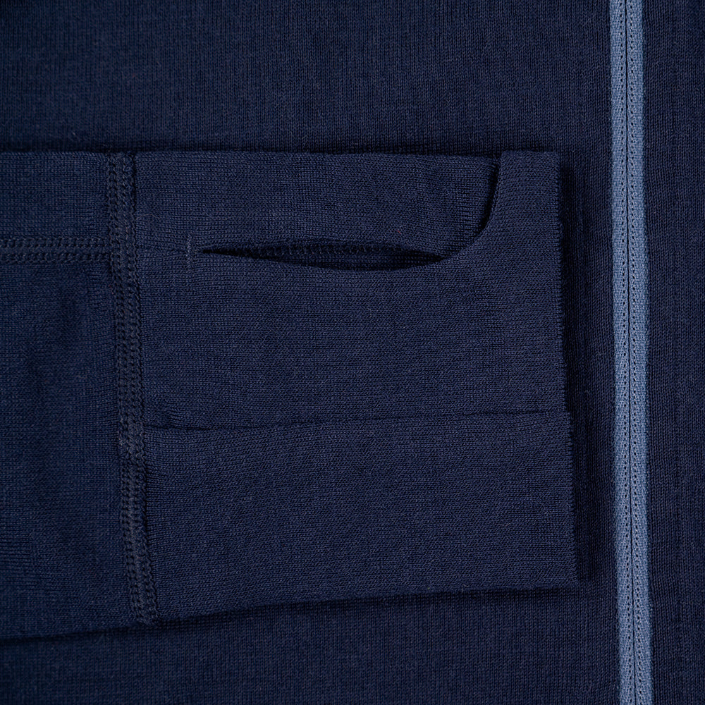 Fjern - Mens Första Merino Blend Long Sleeve Hoodie Baselayer (Navy) | Embark on your next adventure with the Första Hoodie, a lightweight and high-performance technical hoodie