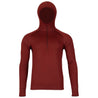 Fjern - Mens Första Merino Blend Long Sleeve Hoodie Baselayer (Rust) | Embark on your next adventure with the Första Hoodie, a lightweight and high-performance technical hoodie