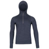 Fjern - Mens Första Merino Blend Long Sleeve Hoodie Baselayer (Storm Grey) | Embark on your next adventure with the Första Hoodie, a lightweight and high-performance technical hoodie